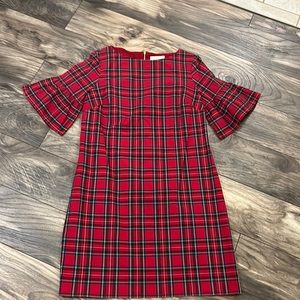 STS women’s plaid red dress medium